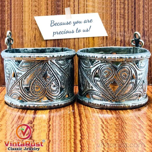 Single Vintage Afghan Cuff Bracelet, Tribal Cuff, Boho Cuff, Boho Jewelry - Picture 1 of 12